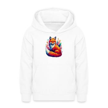 Fuchs - Teenager Hoodie - Weiß - Vorne - AI Model Teenager Male dark (155cm)
