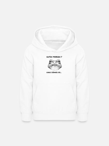 Dünnes Eis - Teenager Hoodie - Weiß