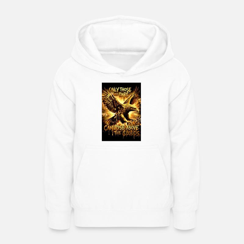 Motivation de l’affiche d’aigle Murale - Sweat à capuche Ado - blanc