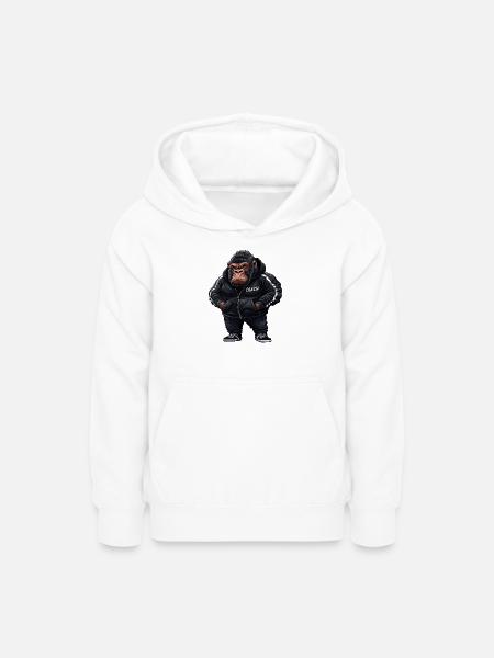 Gorilla Coach - Teenager Hoodie - Weiß