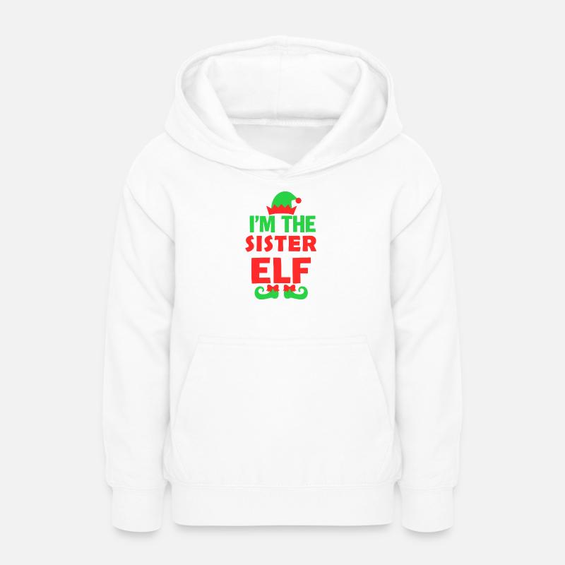 Je suis la sœur elfe - Sweat à capuche Ado - blanc