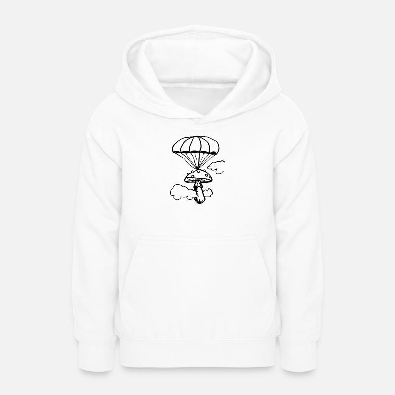Champignon flottant - Sweat à capuche Ado - blanc
