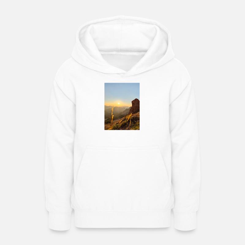 Coucher de soleil - Sweat à capuche Ado - blanc