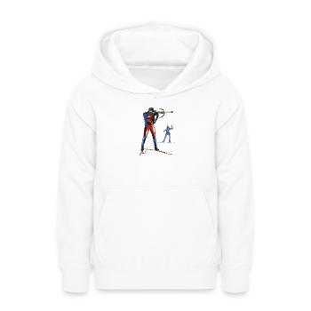Biathlon - Teenager Hoodie - Weiß - Vorne - AI Model Teenager Male dark (155cm)