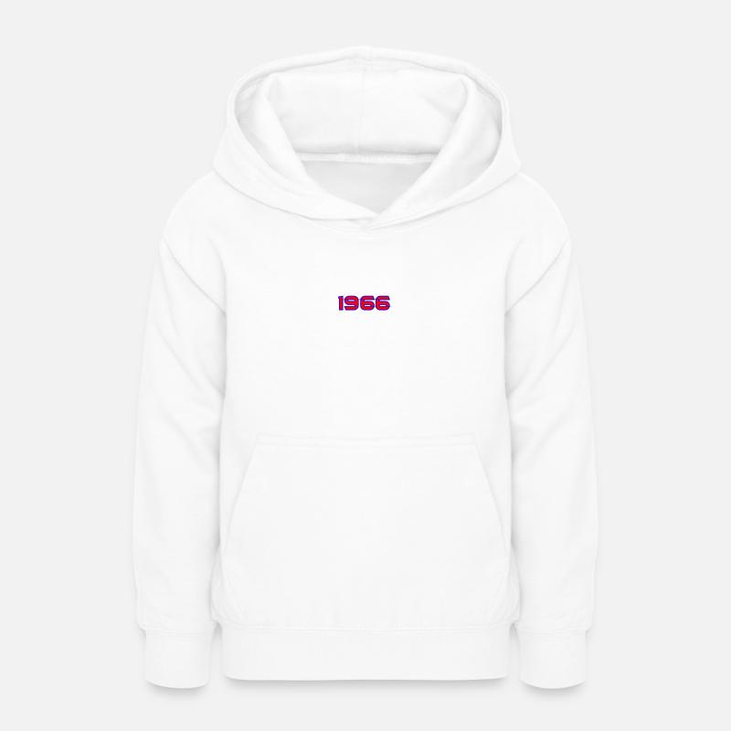 Typographie rétro néon de 1966 - Sweat à capuche Ado - blanc