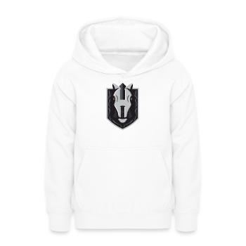 Ritterhelm Wappen Schild – Grafik - Teenager Hoodie - Weiß - Vorne - AI Model Teenager Male dark (155cm)
