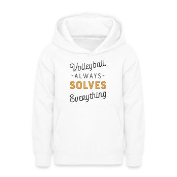Volley-ball - Sweat à capuche Ado - blanc - Devant - AI Model Teenager Male dark (155cm)