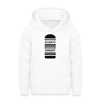 Always Hungry Burger - Teenager Hoodie - Weiß - Vorne - AI Model Teenager Male dark (155cm)