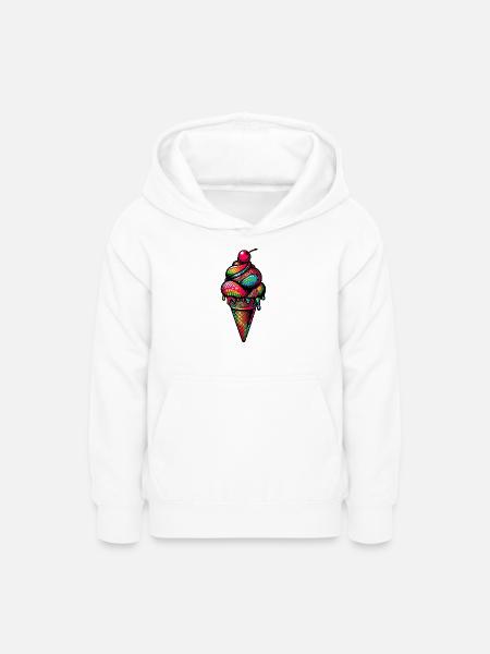 Eiswaffel Eis am Stiel - Teenager Hoodie - Weiß