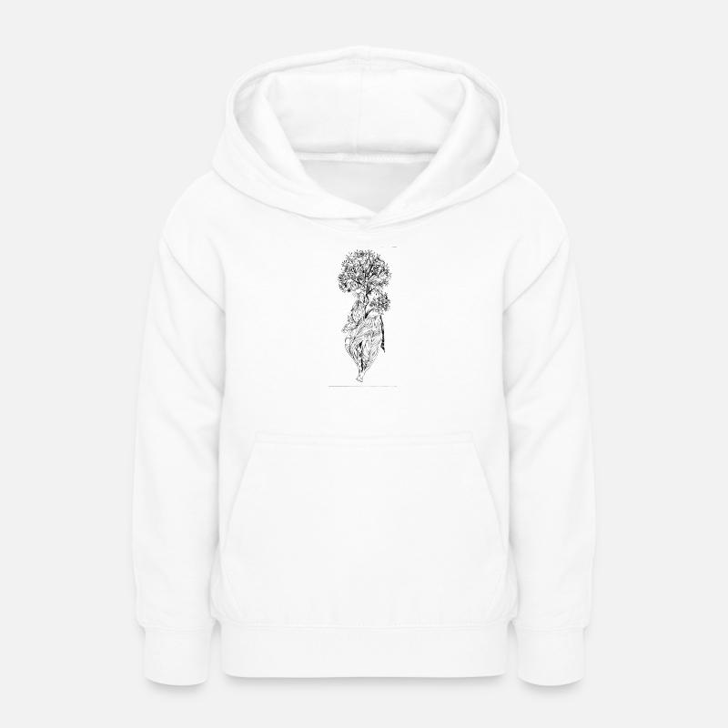 Fleur - Sweat à capuche Ado - blanc