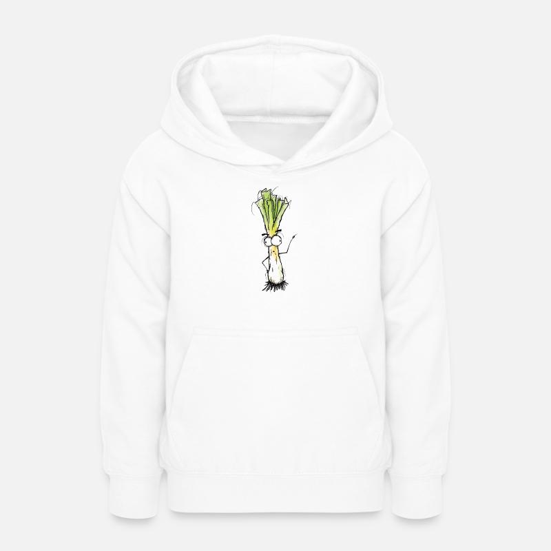 Poireau - Sweat à capuche Ado - blanc
