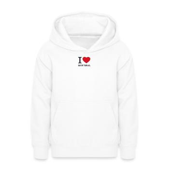 I LOVE MONTREAL - Teenager Hoodie - Weiß - Vorne - AI Model Teenager Male dark (155cm)