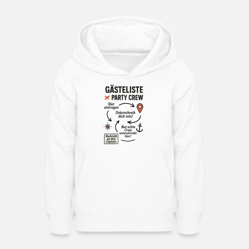 Liste des invités Équipe de fête - Sweat à capuche Ado - blanc