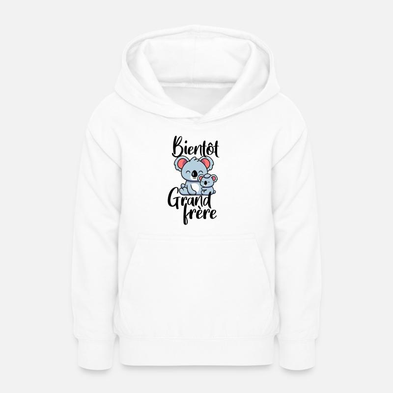 Bientôt grand frère koala - Sweat à capuche Ado - blanc