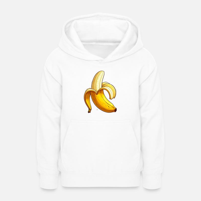 banane - Sweat à capuche Ado - blanc