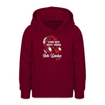 Kann dich nicht hören. Ich zocke. - Teenager Hoodie - Bordeaux - Vorne - AI Model Teenager Male light (155cm)