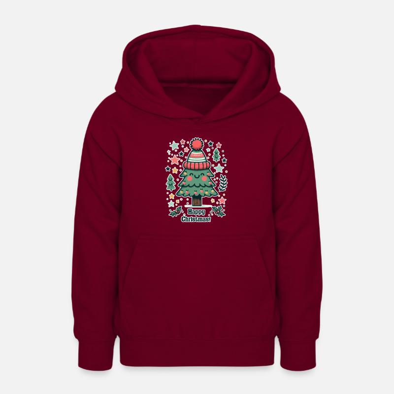 Joyeux Noël - Sweat à capuche Ado - bordeaux