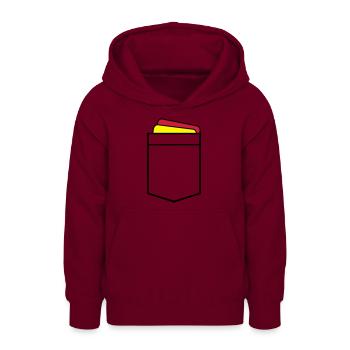 Schiedsrichter - Teenager Hoodie - Bordeaux - Vorne - AI Model Teenager Male light (155cm)