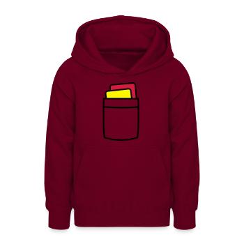 Arbitre - Sweat à capuche Ado - bordeaux - Devant - AI Model Teenager Male light (155cm)
