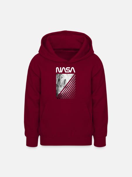 NASA Space Shuttle Start Logo - Teenager Hoodie - Bordeaux