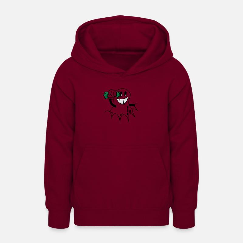 arachides et de l'argent / peanut 'n money (3c) - Sweat à capuche Ado - bordeaux