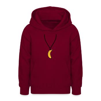 banane halskette schmuck lustig obst design clipar - Teenager Hoodie - Bordeaux - Vorne - AI Model Teenager Male light (155cm)