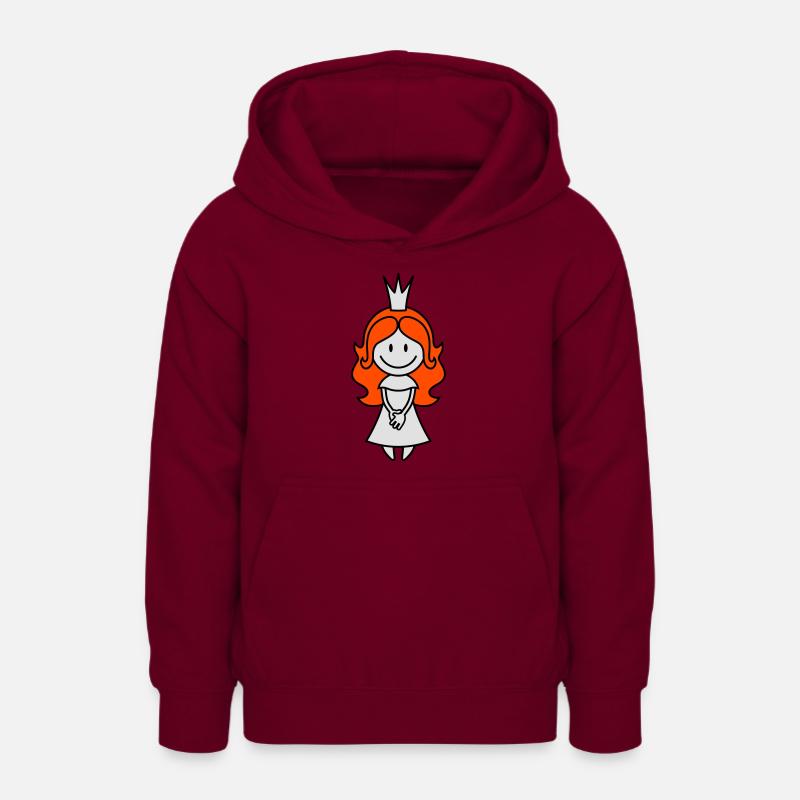 vl025b_prinzessin_3c - Sweat à capuche Ado - bordeaux