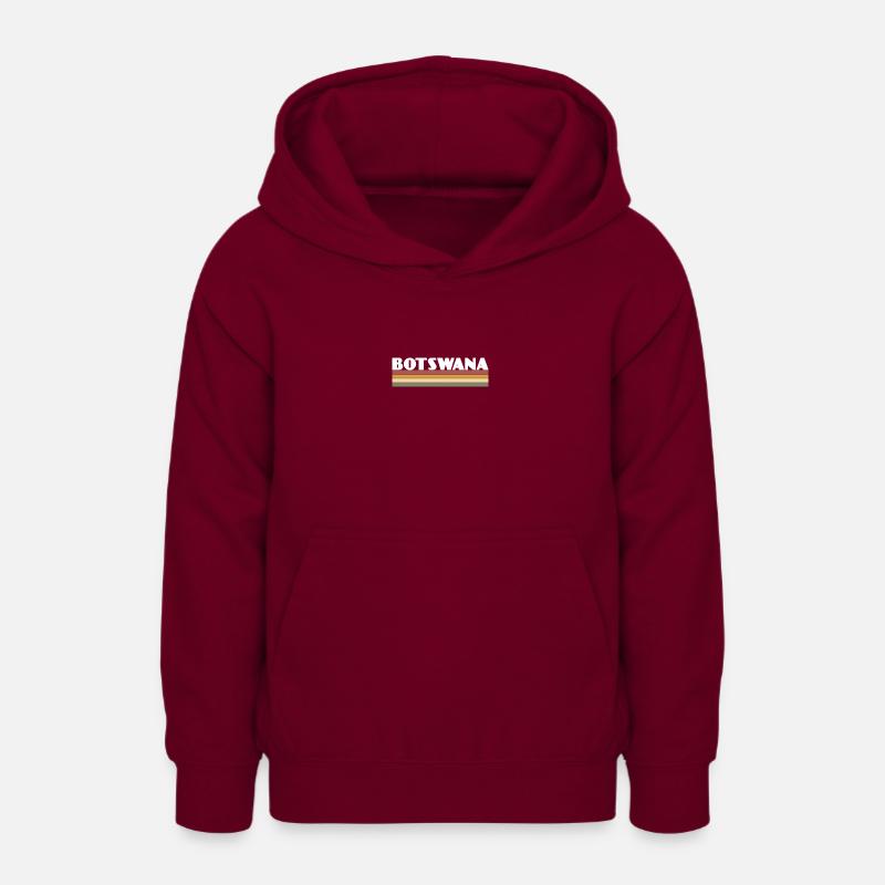 Botswana Botsuana Botsuanische Retro Botsuaner - Sweat à capuche Ado - bordeaux
