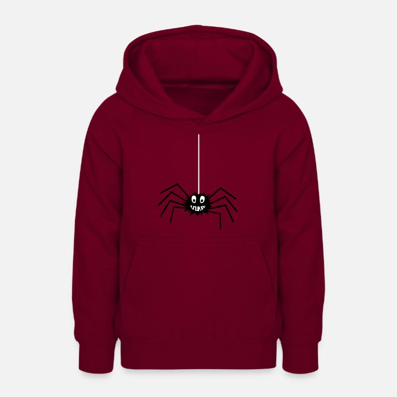 Spider sur une chaîne - Sweat à capuche Ado - bordeaux