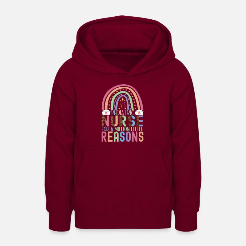 Infirmière soignante - Sweat à capuche Ado - bordeaux