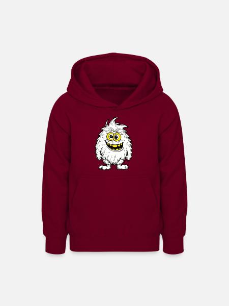 lustige Fell Monster - Teenager Hoodie - Bordeaux