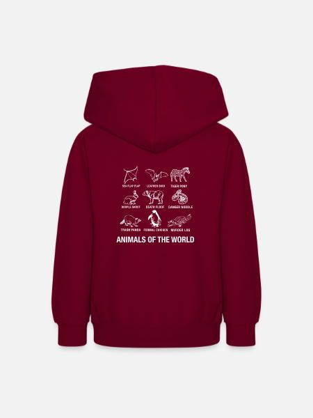 Tiere - Teenager Hoodie - Bordeaux