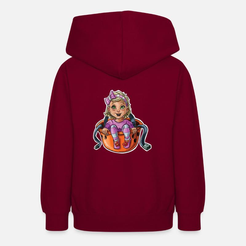 Petit bébé grimpeur 9 - Sweat à capuche Ado - bordeaux