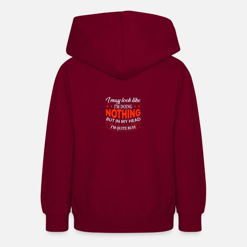occupé - Sweat à capuche Ado - bordeaux