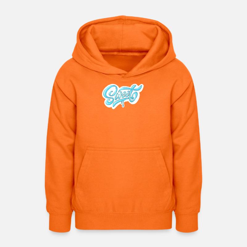 Conception de script doux et froid - Sweat à capuche Ado - orange