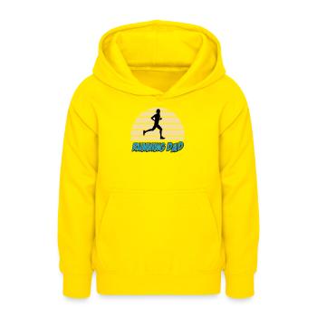 Laufender Vater - Teenager Hoodie - Gelb - Vorne - AI Model Teenager Male dark (155cm)