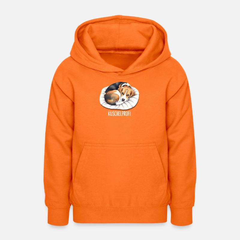Beagle Cuddle Professional – Motif de chien mignon - Sweat à capuche Ado - orange