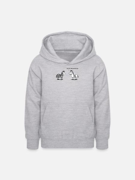 Lustiges Zebra mit QR-Code-Upgrade - Teenager Hoodie - 