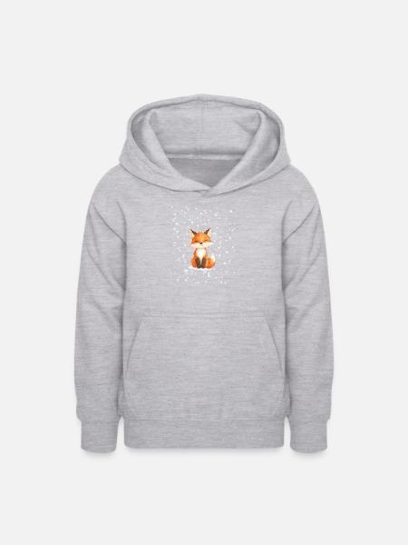 Fuchs mit Schneeflocken - Teenager Hoodie -