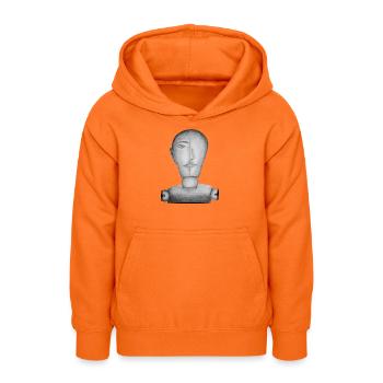 Mannequin dessiné - Sweat à capuche Ado - orange - Devant - AI Model Teenager Male dark (155cm)
