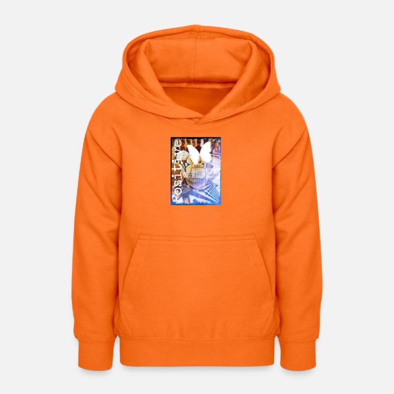 Ondes positives - Sweat à capuche Ado - orange