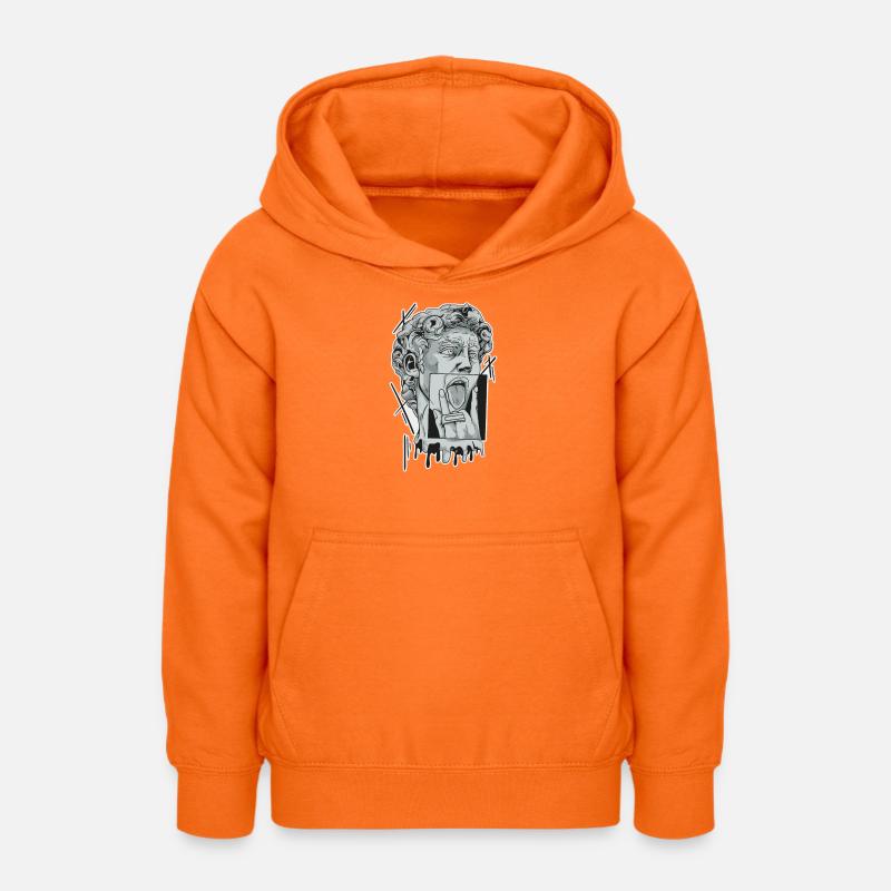 Sculpture de David - Sweat à capuche Ado - orange