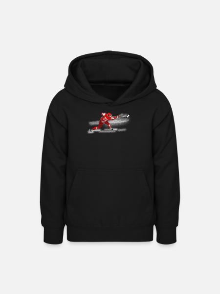 Eishockey - Teenager Hoodie - Schwarz