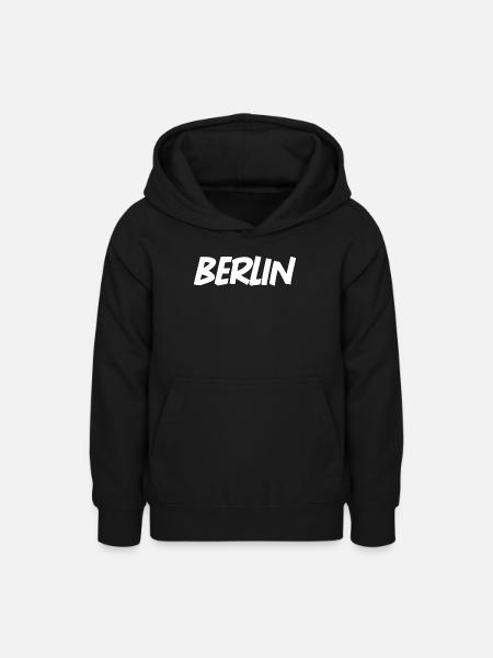 Berlin Schriftzug - Teenager Hoodie - Schwarz