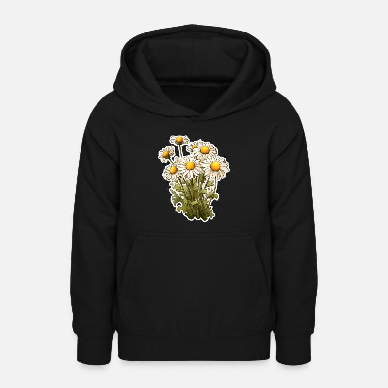 Camomille 7 Fleurs - Sweat à capuche Ado - noir