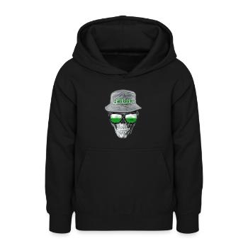Sachsen Skull - Teenager Hoodie - Schwarz - Vorne - AI Model Teenager Male light (155cm)