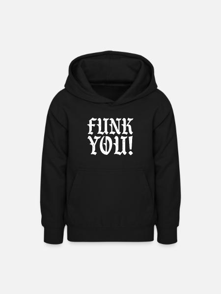 Funk you - Teenager Hoodie - Schwarz