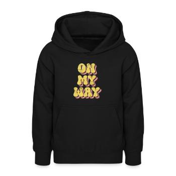 En route - Sweat à capuche Ado - noir - Devant - AI Model Teenager Male light (155cm)