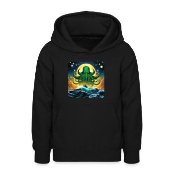 Immortal Cthulhu Monster - Teen Hoodie - black - Front - AI Model Teenager Male light (155cm)