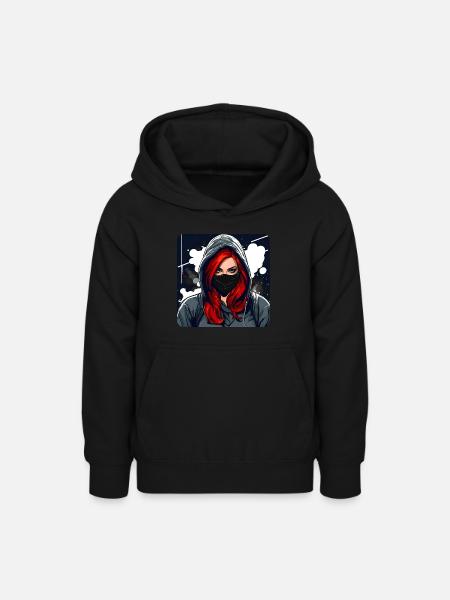 Cooles Rudegirl - Teenager Hoodie - Schwarz